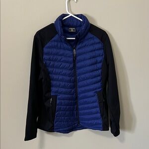 32 Degrees Heat Women’s Mixed Media Full Zip Insulation Puffer Jacket Large